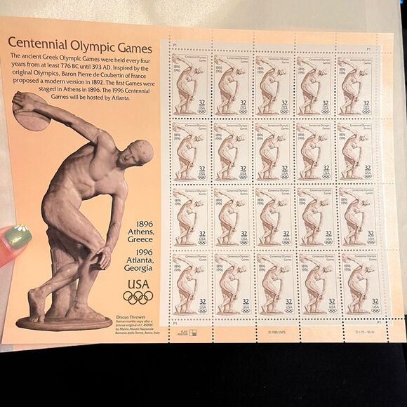 Centennial Olympic Games Stamps - Picture 1 of 1